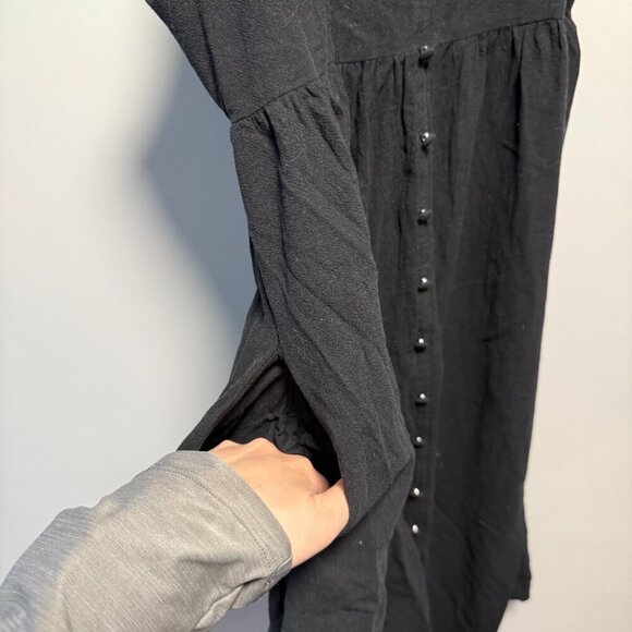 Universal Threads Black Midi Strap Dress Large 100% Cotton - Picture 4 of 8